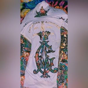 vintage Christian Audigier 2XL mens hoodie